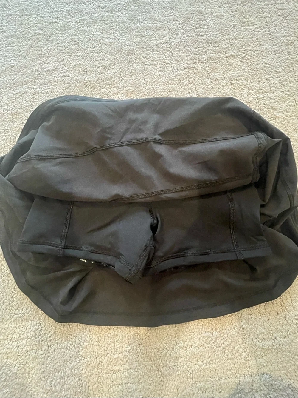 Lululemon Pace Rival, Mid-Rise Skirt, Long, Inner Liner, Black, Pockets, Size 0